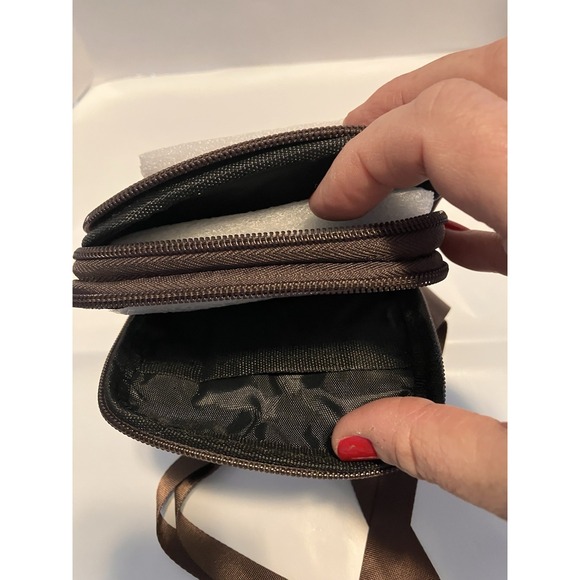 Dark Brown Leather Crossbody Purse Adjustable Straps NEW Multiple Compartments - Picture 4 of 7